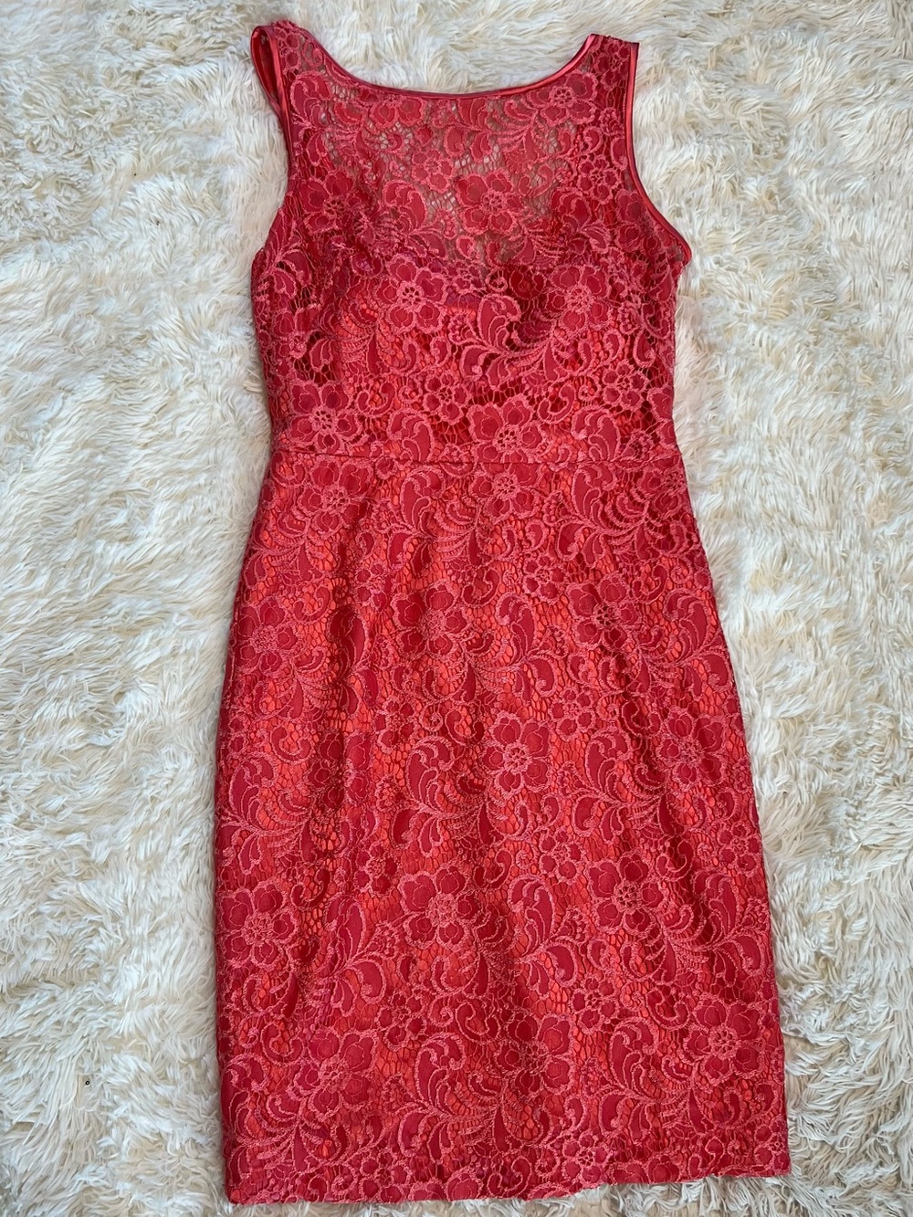 Theia Floral Lace Sheath Dress